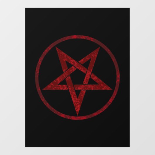 Rode Duivel Pentagram Raamsticker (Vel)