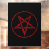 Rode Duivel Pentagram Raamsticker (Vel 2)