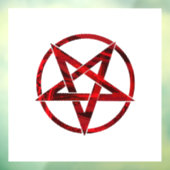 Rode Duivel Pentagram Raamsticker (Vel 3)