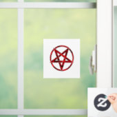 Rode Duivel Pentagram Raamsticker (Huis)