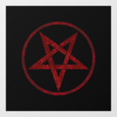 Rode Duivel Pentagram Raamsticker (Vel)
