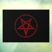 Rode Duivel Pentagram Raamsticker (Vel 3)