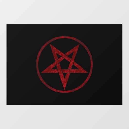 Rode Duivel Pentagram Raamsticker (Vel)
