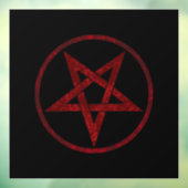 Rode Duivel Pentagram Raamsticker (Vel 3)
