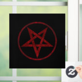 Rode Duivel Pentagram Raamsticker (Huis)