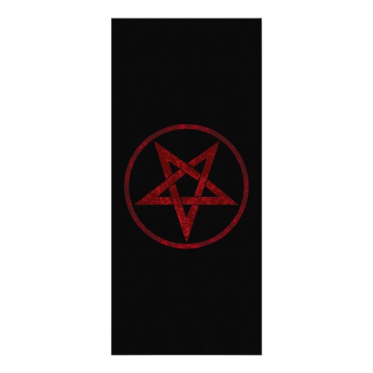 Rode Duivel Pentagram Reclamekaart (Voorkant)