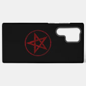 Rode Duivel Pentagram Samsung Galaxy Hoesje (Achterkant horizontaal)