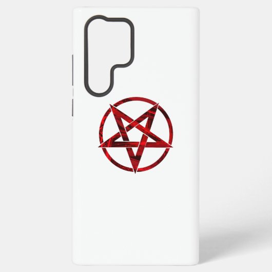 Rode Duivel Pentagram Samsung Galaxy Hoesje (Achterkant)