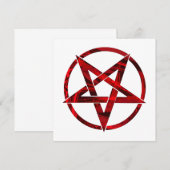 Rode Duivel Pentagram Save The Date (Voorkant / Achterkant)