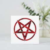 Rode Duivel Pentagram Save The Date (Staand voorkant)