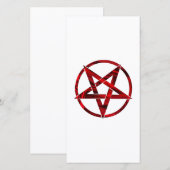 Rode Duivel Pentagram Save The Date (Voorkant / Achterkant)