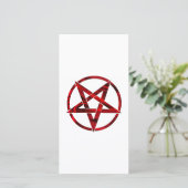Rode Duivel Pentagram Save The Date (Staand voorkant)