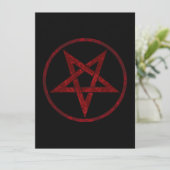 Rode Duivel Pentagram Save The Date (Staand voorkant)