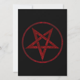 Rode Duivel Pentagram Save The Date