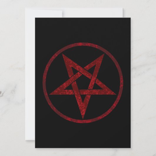 Rode Duivel Pentagram Save The Date (Voorkant)