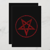 Rode Duivel Pentagram Save The Date (Voorkant / Achterkant)