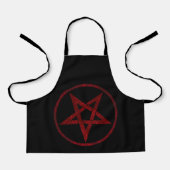 Rode Duivel Pentagram Schort (Voorkant)