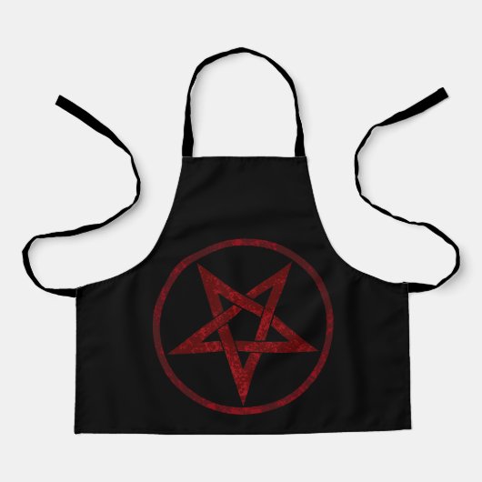 Rode Duivel Pentagram Schort (Voorkant)