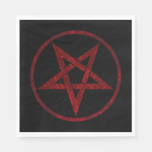 Rode Duivel Pentagram Servet