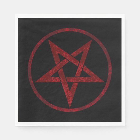 Rode Duivel Pentagram Servet (Voorkant)
