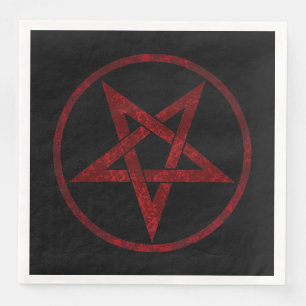 Rode Duivel Pentagram Servet