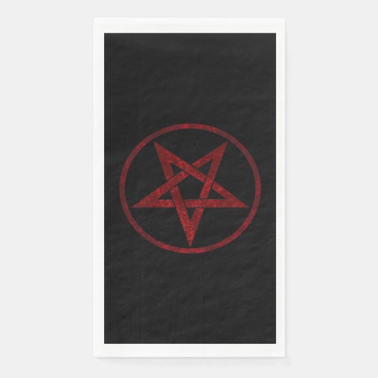 Rode Duivel Pentagram Servet (Voorkant)