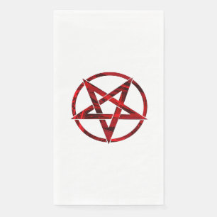 Rode Duivel Pentagram Servet