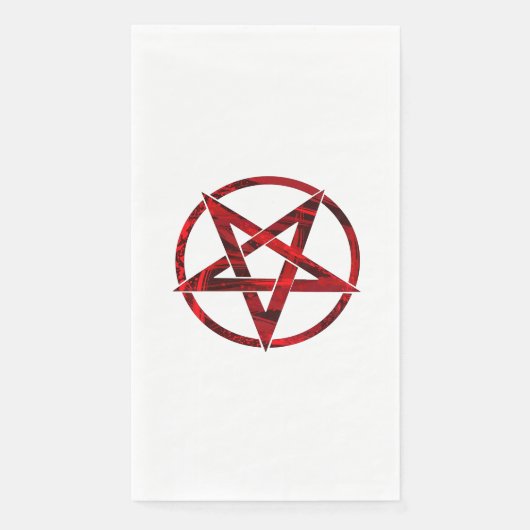 Rode Duivel Pentagram Servet (Voorkant)