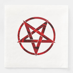 Rode Duivel Pentagram Servet