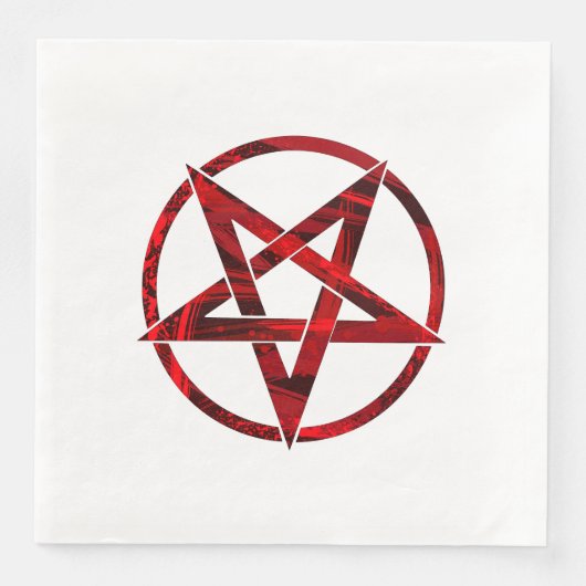 Rode Duivel Pentagram Servet (Voorkant)