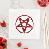 Rode Duivel Pentagram Servet (Insitu)
