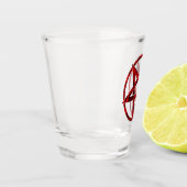 Rode Duivel Pentagram Shot Glas (Links)