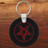 Rode Duivel Pentagram Sleutelhanger (Voorkant)