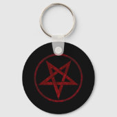 Rode Duivel Pentagram Sleutelhanger (Achterkant)