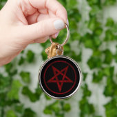 Rode Duivel Pentagram Sleutelhanger (Hand)