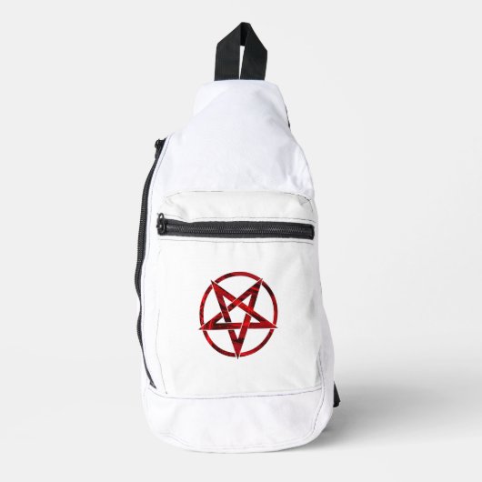 Rode Duivel Pentagram Sling Bag (Voorkant)