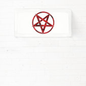 Rode Duivel Pentagram Spandoek (Insitu)
