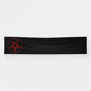 Rode Duivel Pentagram Spandoek