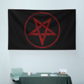 Rode Duivel Pentagram Spandoek (Beurs)