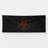 Rode Duivel Pentagram Spandoek (Horizontaal)