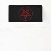 Rode Duivel Pentagram Spandoek (Insitu)