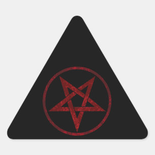 Rode Duivel Pentagram Sticker