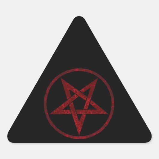 Rode Duivel Pentagram Sticker (Voorkant)