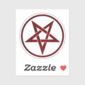 Rode Duivel Pentagram Sticker (Vel)