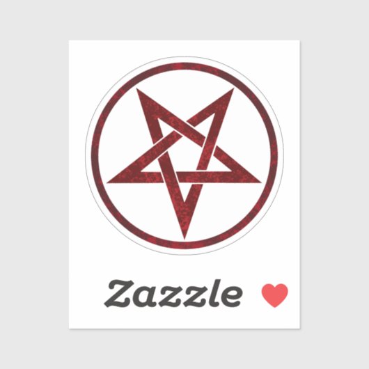 Rode Duivel Pentagram Sticker (Vel)