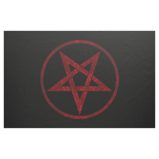 Rode Duivel Pentagram Stof (Yard (91,4 cm))