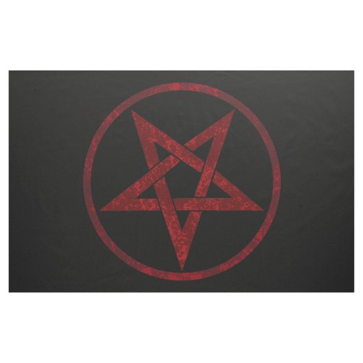 Rode Duivel Pentagram Stof (Yard (91,4 cm))