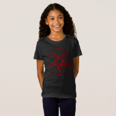 Rode Duivel Pentagram T-shirt (Voorkant volledig)