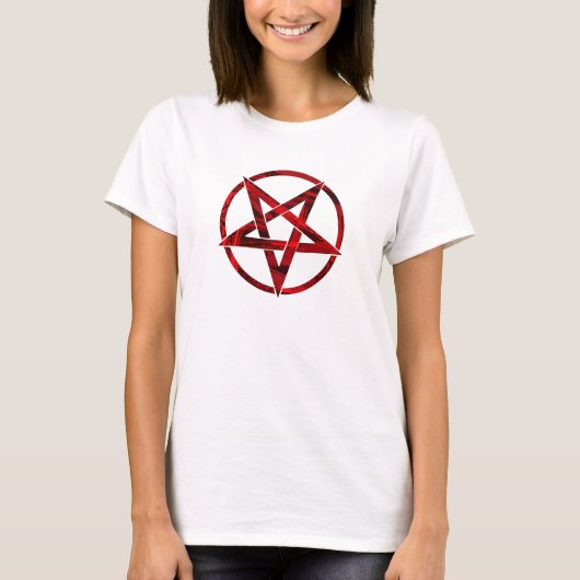 Rode Duivel Pentagram T-shirt (Voorkant)