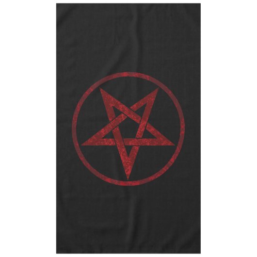 Rode Duivel Pentagram Tafelkleed (Voorkant)